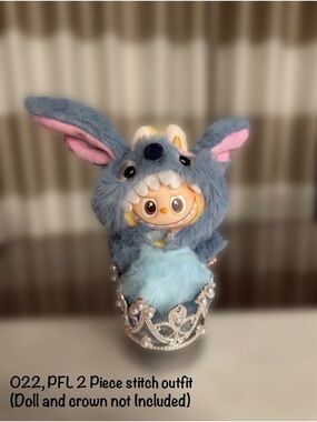 022,PFL Two Piece Stitch Outfit(Doll and Crown Not Included).